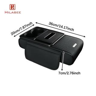 Miếng đệm tay vịn ô tô bằng da PU Bảng điều khiển trung tâm Hộp lưu trữ nội thất có giá đỡ cốc và khe cắm điện thoại Lắp đặt dễ dàng Thoải mái Thích hợp cho bác sĩ