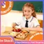 Hộp Bento 4 ngăn bằng thép không gỉ chống rò rỉ, Hộp đựng đồ ăn nhẹ cho trẻ em và người lớn, Lý tưởng để chuẩn bị bữa ăn & du lịch