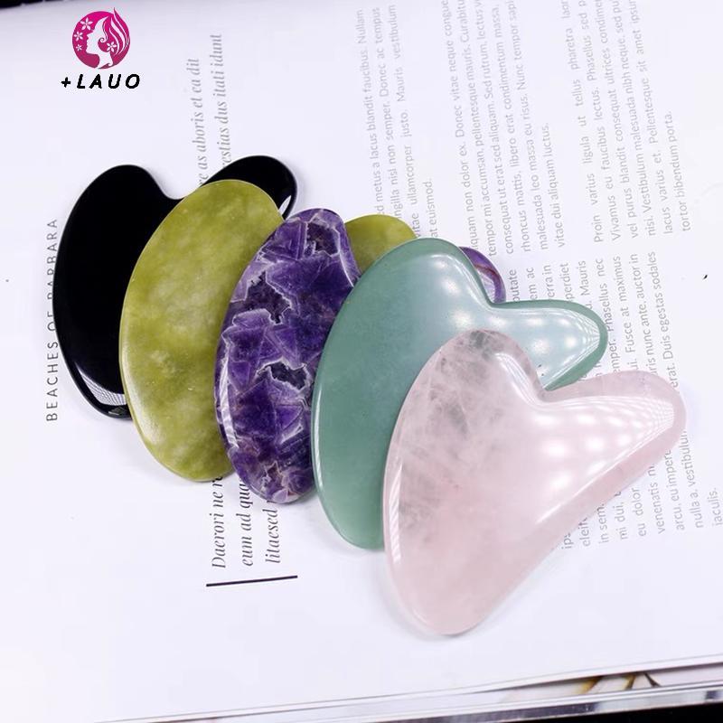 Springevenstar 1 Đá Mới Gua Sha Massage Ban Cho Mặt Hoa Hồng Thạch Anh Guasha Tấm Ngọc Mặt Máy Mát Xa Cạp Dụng Cụ Cho Mặt Ne Ba Body Springevenstar
