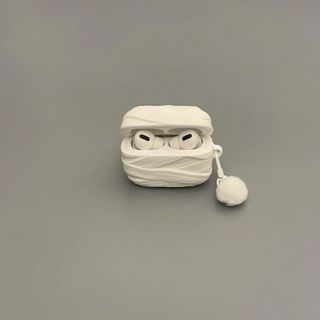 Hộp đựng tai nghe xác ướp băng dễ thương cho AirPods Pro3 AirPods Pro2 Pro 4 3 2 1 Vỏ Tai nghe không dây Apple màu trắng Ins phổ biến 2026