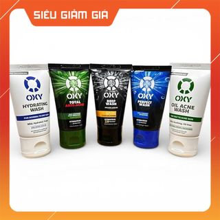 Oxy Set 5 Tuýp Sữa Rửa Mặt 25g - Sạch Nhờn, Ngừa Mụn, Sáng Da - Khuyến Mãi Hấp Dẫn!