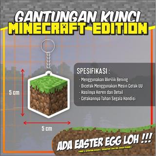 Gantungan Kunci Akrilik M1n3craft Edition (Cetak UV) | Keychain Item M1n3craft | Ganci M1n3craft (Ada Bonus Easter Egg