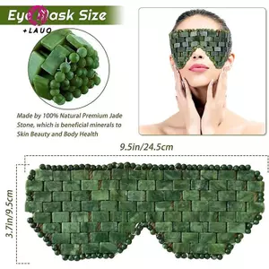Springevenstar Mặt nạ mắt Carbonatite tự nhiên có thể tái sử dụng Máy mát xa ngọc bích Thư giãn khi ngủ Dụng cụ Massage Chăm sóc mặt Đá làm mát mặt nạ ngủ Springevenstar