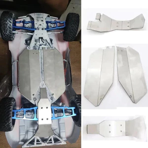 1 Bộ Thép Không Gỉ Kim Loại Ốp Lưng Khung Xe Giáp Bảo Vệ Tấm Trượt Cho 1 / 10 RC Xe Slash 4x4 Chuột Chết 727