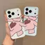 Pink Heart Cub cho 16 trường hợp iPhone 17Air Fine Hole Silicone Case 14 13 11Pro