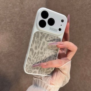 Ốp điện thoại in hình con báo cửa sổ lớn cao cấp cho iPhone17 16 15 14 13 Pro Max bảo vệ camera chống sốc chống rơi mặt sau cứng