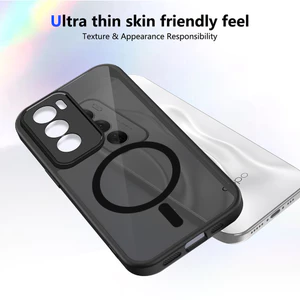 Ốp lưng OPPO Reno 12 Pro 5G Vỏ hấp dẫn từ tính màu đen mờ cho Ốp điện thoại OPPO Reno 12 5G
