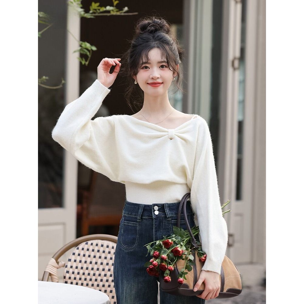 Mutu Áo Dệt Kim Camisole Nữ cổ Chữ Thập Hai Mảnh Bộ - Phong Cách Mới cho Mùa Xuân 2026