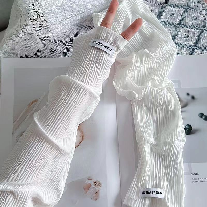 Tay áo chống nắng bằng lụa, thoáng khí, bảo vệ khỏi tia UV khi lái xe và đi xe đạp