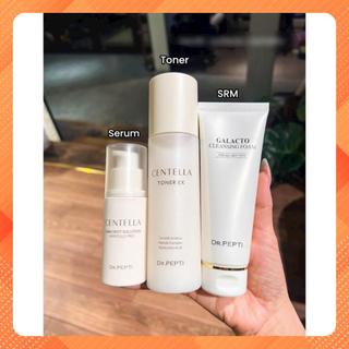 [Mẫu Mới] Dr.pepti Centella - Bộ làm sạch dưỡng da Nước Hoa Hồng Dưỡng Da 180ml, Tinh Chất Trắng Da Dark Spot 30ml...