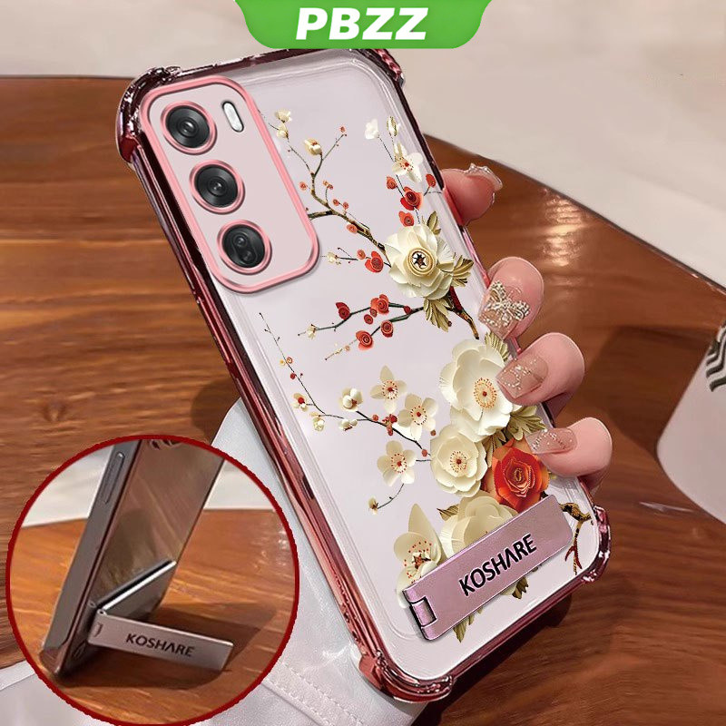 Ốp Lưng Cho VIVO Y19S 4G 2024 Vỏ Điện Thoại Vỏ Mềm Silicon Chống Sốc Thiết Kế Mới Hoa Thẩm Mỹ Có Giá Đỡ SJCBZZH01