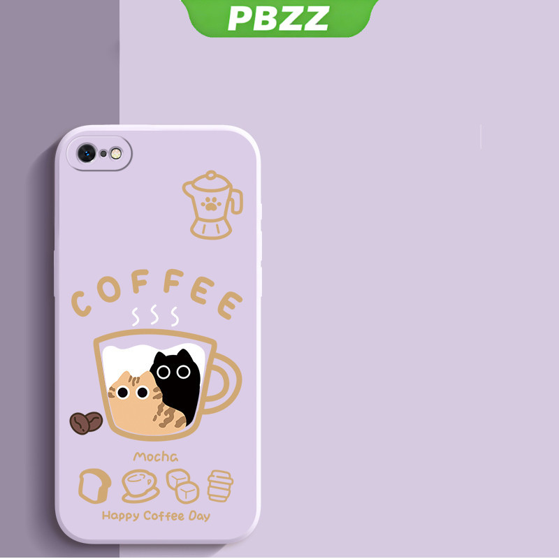 FOR ốp lưng Ốp điện thoại cho iPhone 5s, iPhone 5, iPhone 6, 6s, 6 plus, vỏ điện thoại mềm, silicone lỏng, bảo vệ chống sốc, thiết kế mới, thẩm mỹ, hình mèo hoạt hình với dây buộc cho bé gái YTSTHM01