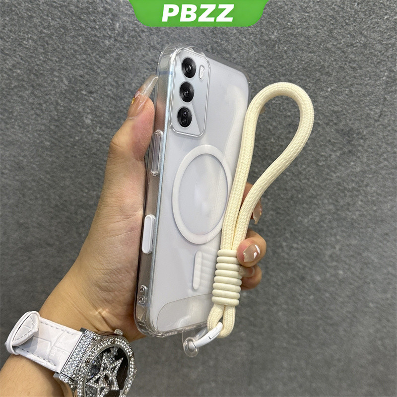 Ốp Lưng Cho OPPO Reno 12 pro 5G reno 12F reno12 F 5G Vỏ Điện Thoại Vỏ Mềm Silicon Chống Sốc Thiết Kế Mới Từ Tính Trong Suốt Có Dây Buộc Cho Bé Gái TKDTGSBS01