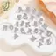 Bộ 2 Bảng Chữ Cái ABC Từ A đến Z, Màu Bạc, Dành cho Cổ Áo và Trâm Cài