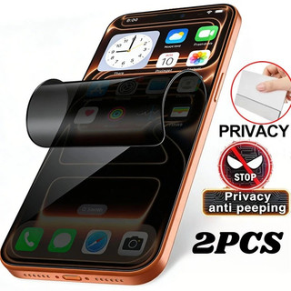 2 Chiếc Mờ Mờ Mờ Bảo Vệ Màn Hình Cho Apple iPhone 17 Air Pro Max Chống Gián Điệp Riêng Tư Chống Ánh Sáng Xanh Hydrogel Phim Cho Apple iPhone 16e 16 15 Plus Pro Max HD Phim Mềm