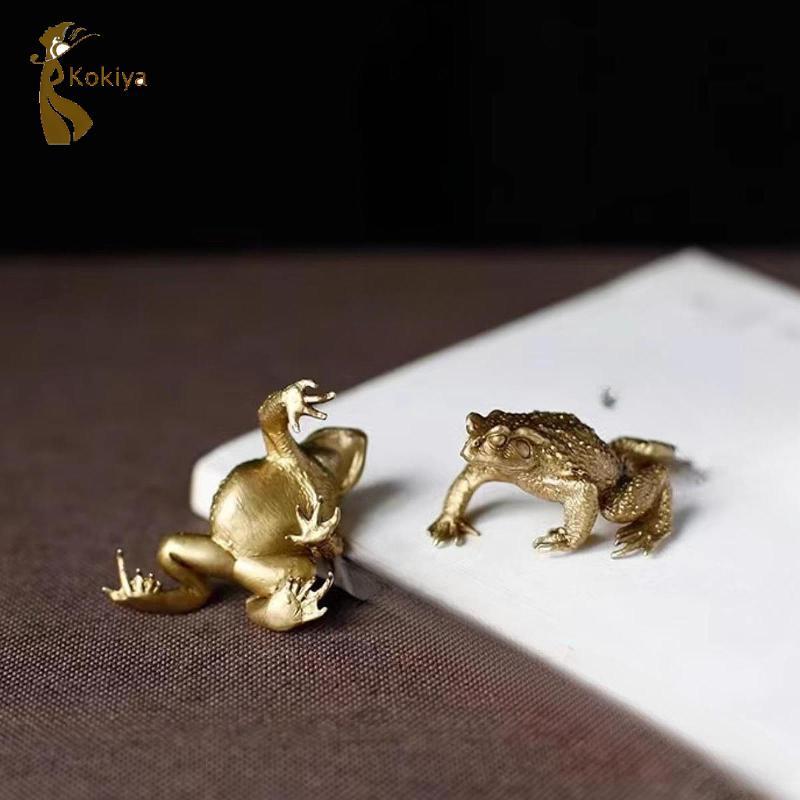 Tượng cóc bằng đồng thau Trung Quốc Điêu khắc động vật Bắc Âu Mô hình Trừu tượng sưu tập để trang trí bàn tân gia