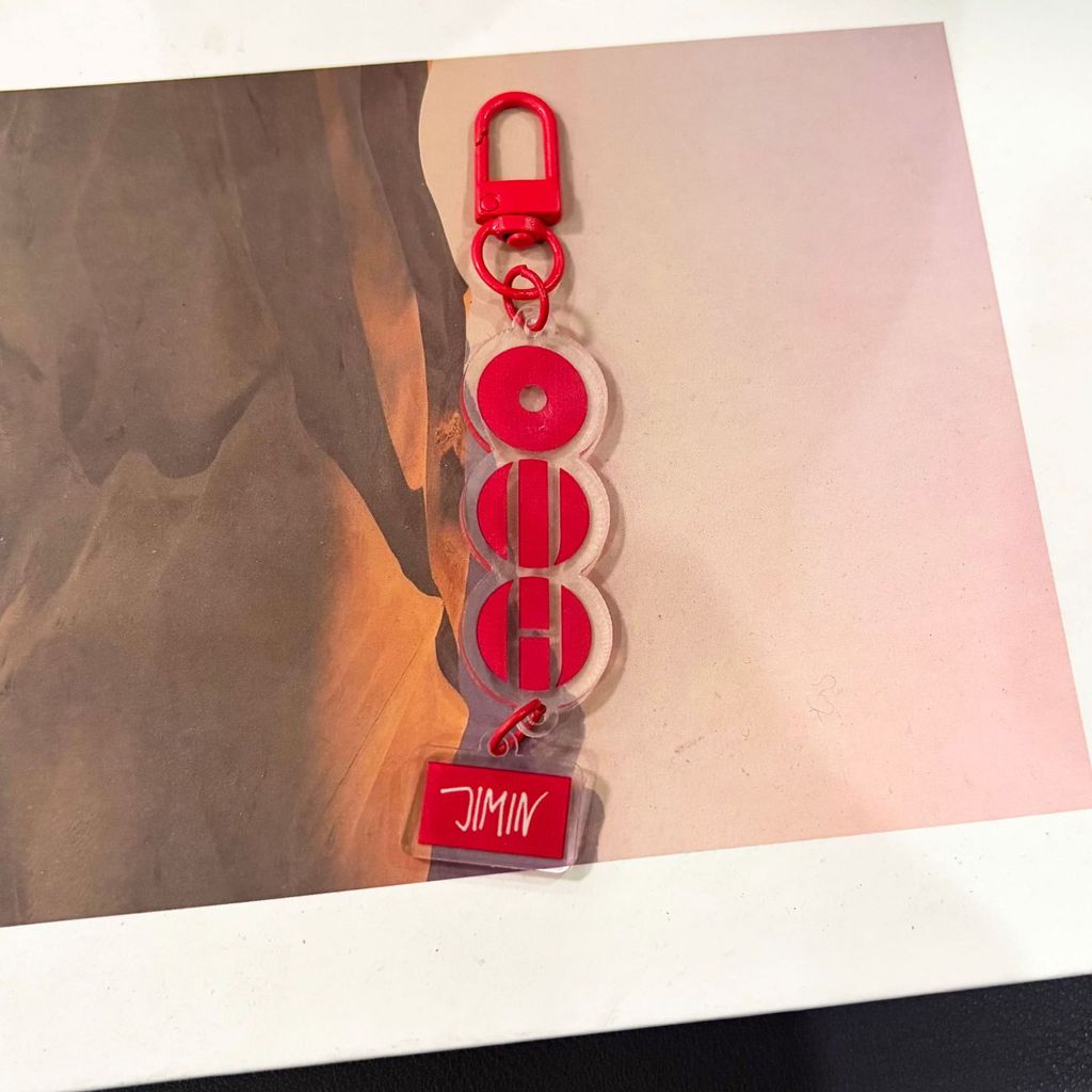 Vòng chìa khóa Kpop Idol BTS ARIANG Họa tiết CD Acrylic Charm Móc khóa dài
