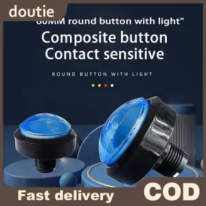 Doutie Nút Arcade LED 60mm với Microswitch, Ánh Sáng Tròn Lớn cho DIY Arcade Games - 12V 32A