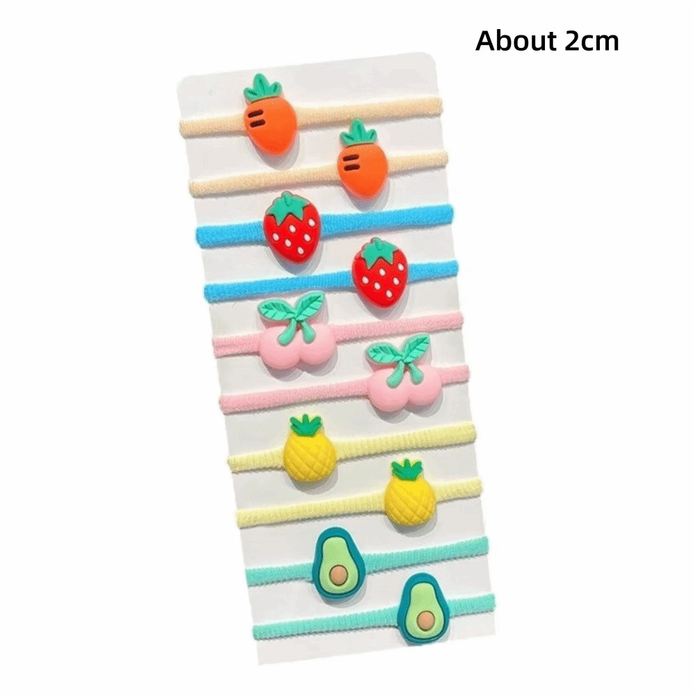 Hobbyin 50/100 Chiếc Dây Buộc Tóc Bé Gái, Thiết Kế Hoa và Động Vật, Linh Hoạt và Thoải Mái cho Bé Gái