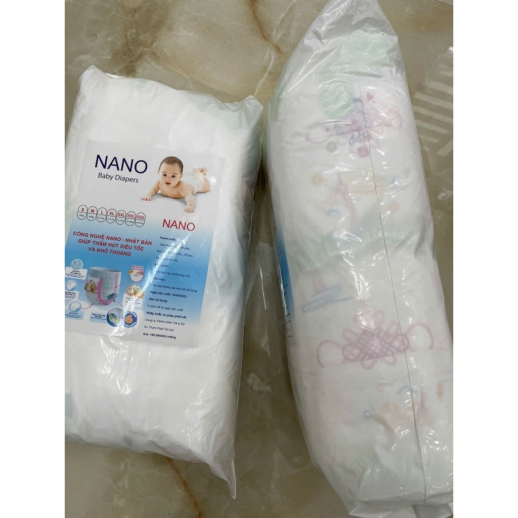 [Combo 100 Nano] miếng bỉm quần, form bo, bản nâng cấp, thấm hút tốt 600-900ml