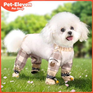 Quần bốn chân chống bụi cho chó Vỏ chân chống bẩn cho thú cưng Chống nước chống tiểu Bichon Teddy Chó nhỏ đi chơi cho chó đi chơi tiện dụng