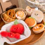 Kawaii Croissant Mặt Dây Chuyền Bánh Mì Nhồi Bông Móc Khóa Dễ Thương Cà Chua Sang Trọng Thực Phẩm Móc Khóa