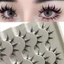 FAVORITEGOODS 5 Đôi / hộp DIY Lashes Extension, Curvature C 9-13MM Lông mi giả lấy cảm hứng từ Anime, Hợp thời trang Dễ dàng đeo Nhẹ Có thể tái sử dụng Lông mi giả