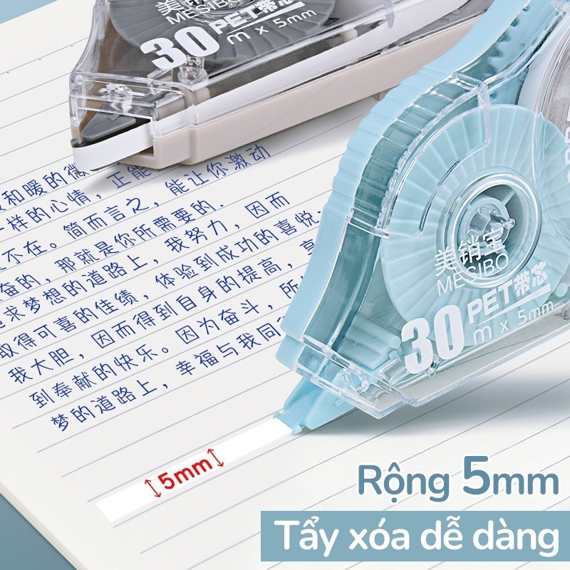 Dải dán sửa lỗi sáng tạo, không để lại vết, dán sửa lỗi dụng cụ học tập và làm việc của học sinh