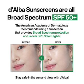 d'Alba Waterfull Essence Suncream – Chống nắng nâng tông, căng bóng glass skin (50ml)