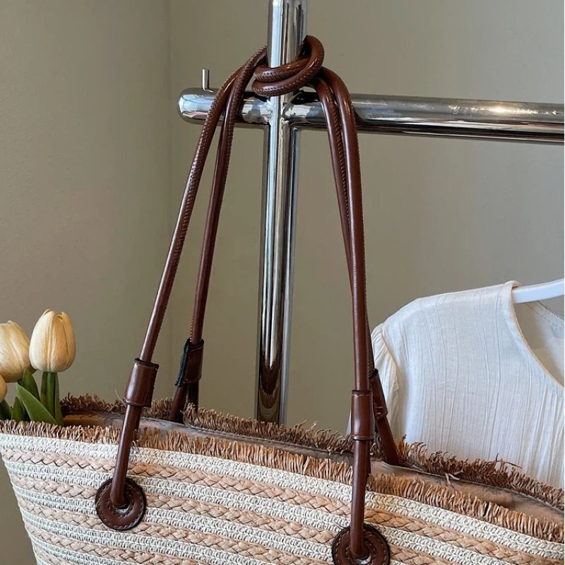 ANCO 2026 Xuân/Hè Mới Khối Lượng Lớn Nhiếp Ảnh Dệt Một Vai Tote Túi Du Lịch Đa Năng Cho Phụ Nữ Đi Biển