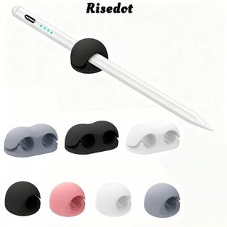 Giá đỡ bút RISEDOT, Kẹp bút chì linh hoạt tự dính, Kẹp bút màu trơn silicon đa chức năng di động cho người sắp xếp bàn làm việc