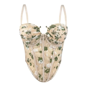 Corset lưới xương cá phong cách xuân hè, ôm vừa vặn với miếng lót ngực camisole