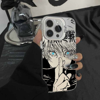 Anime Jujutsu Kaisen Gojo Ốp Lưng Cho Xiaomi Mi 14T 13 12 Pro 13T 12T 11 Lite 5G NE Laser Cứng IMD Vỏ Hoạt Hình Vintage Hợp Thời Trang Bảo Vệ Toàn Diện Áo Giáp Thời Trang Chống Va Đập