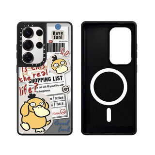 Từ Báo Động Vật Hoạt Hình Gương Cứng Phone Case Dành Cho Samsung Galaxy S26 25 24 23 UItra S26 25 24 23 Plus Vỏ Bảo Vệ Chống Sốc