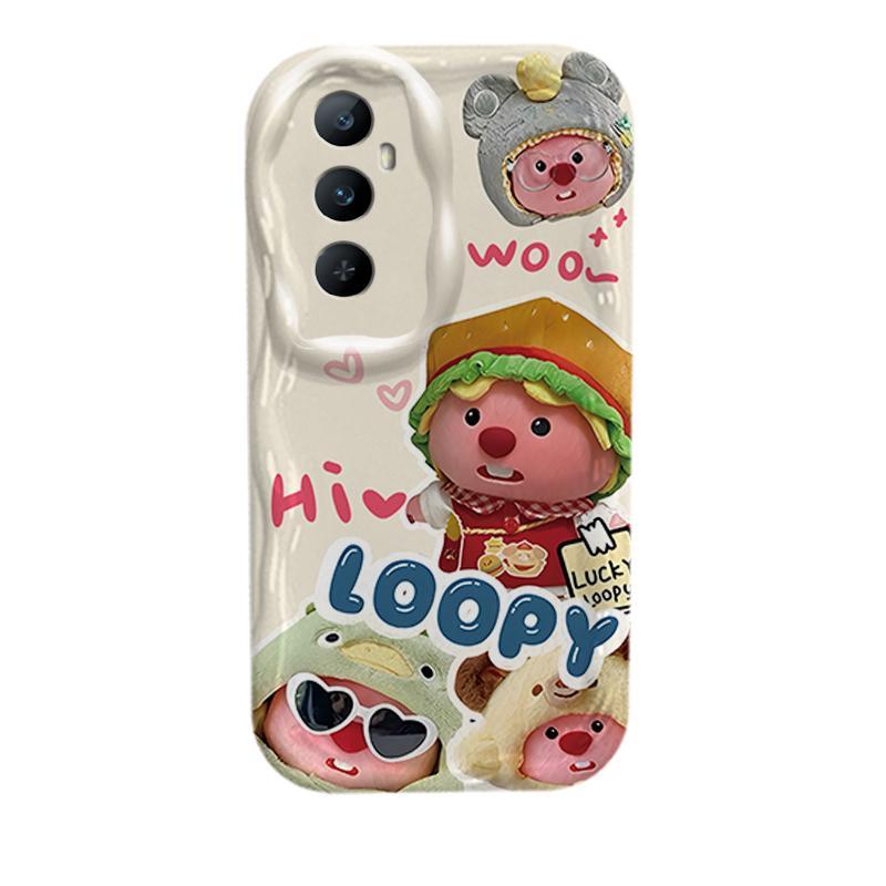 Vỏ Silicon Hoạt Hình Cho Realme C65 Bảo Vệ 3D Vỏ Điện Thoại Mềm Loopy Ốp Lưng Chống Sốc