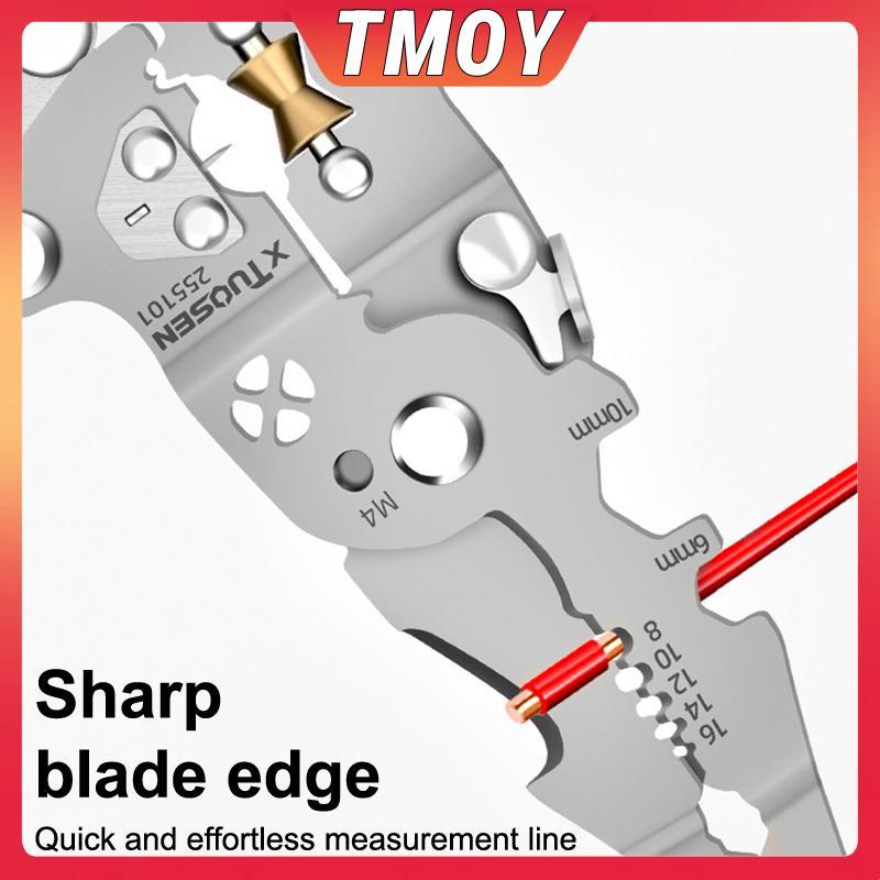 TMOY Foldalbe Dây Tước Kìm Kiểm Tra Điện Áp Cắt Cáp Kìm Uốn Dây Đa Năng Vũ Nữ Thoát Y Kìm Điện TMOY