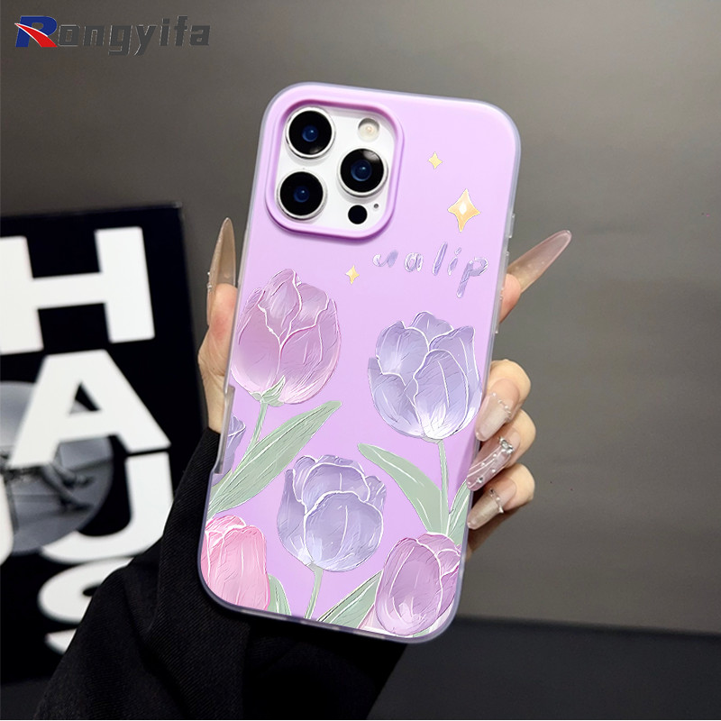 Ốp Điện Thoại Hoa Tươi Cho ZTE Blade A76 A56 A55 A54 A36 A35 A34 5G 4G Vỏ Hoa Hoạt Hình Màu Kẹo Dễ Thương 2 Trong 1 Vỏ