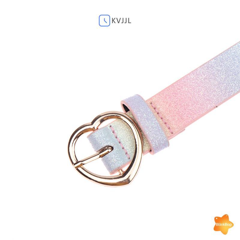 Thắt lưng trẻ em bé gái PU nhiều màu, đầm công chúa, quần jean, trái tim tình yêu