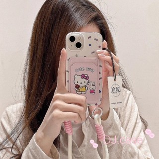 Ốp lưng iPhone 17 16 15 14 13 12 11 Pro Max X XR Max 78 Plus Dễ thương màu hồng KT dây buộc điện thoại trường hợp