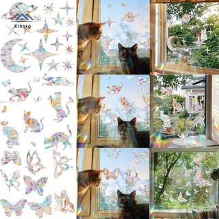 ELBBKG Rainbow Maker Sun Catcher Wall Stiers Cat Bird Star Mushroom Moon Sun DIY Window Glass Tĩnh điện Lăng kính Stier mới