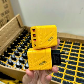 (BẢO HÀNH 6T)  Củ sạc nhanh TZ-87 gồm 3 cổng USB + 1 cổng type C 40W dùng sạc được cho tất cả các dòng máy phukienmk10