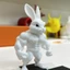 PPY Đứng Thỏ Điêu Khắc 3D In Cơ Bắp Bunnies Tượng Cơ Bắp Thỏ Các Bức Tượng Trang Trí Bàn Cho Trang Trí Nhà