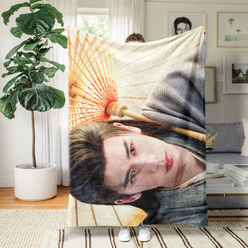 Đuổi Ngọc Zhang Linghe In Hình Chăn Flannel Mềm Mại Một Mặt Ném Chăn Cho Người Hâm Mộ