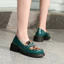 VNMZGG34-39 Size Lớn Mary Jane Giày Sâu Miệng Tròn Mũi Da Báo In Màu Sắc Phù Hợp Với Người Đi Lại Hàng Ngày Giày Đế Dày
