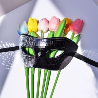 ASDFGER Hóa Trang, Gương Che Mắt Bóng Sáng Lấp Lánh Mặt, Disco Bạc Đảng Đạo Cụ Mardi Gras Cosplay Hóa Trang