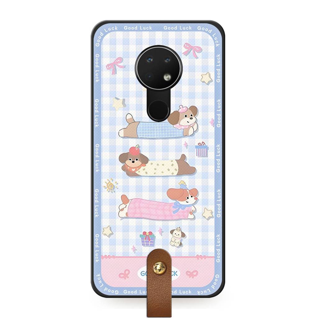 Vỏ điện thoại TPU cho Nokia 6.2 / 7.2, chống va đập, chống thấm nước, bảo vệ toàn diện, dây đeo bền, họa tiết hoạt hình