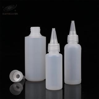 [hatheaven] Chai nhỏ giọt bóp nhựa rỗng 10-1000ML có nắp vặn Mắt bán trong suốt Mực lỏng Sơn dầu Hộp đựng sắc tố Đẹp