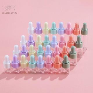 [hatheaven] Bộ 7 Chai Nhỏ Giọt Mini Di Động Có Thể Đổ Lại 1 / 2 / 3 / 5ml Lọ Thủy Tinh Màu Macaron Trống Có Thể Tái Sử Dụng Hộp Đựng DIY Đẹp