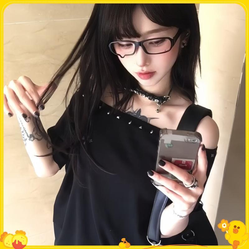 [Gengli] Y2K Anime Mới Khóc Nhỏ Giọt Nước Mắt Kính Unisex Kính Mắt Khung Retro Thời Trang Halloween Cosplay Phụ Kiện