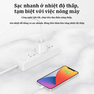 [ Sạc K Nhanh Hoàn Tiền ] Bộ Củ Cáp Sạc Nhanh 35W Củ Sạc PD 35W Dây sạc dù,  Sạc nhanh an toàn cho iPhone 15 16 17